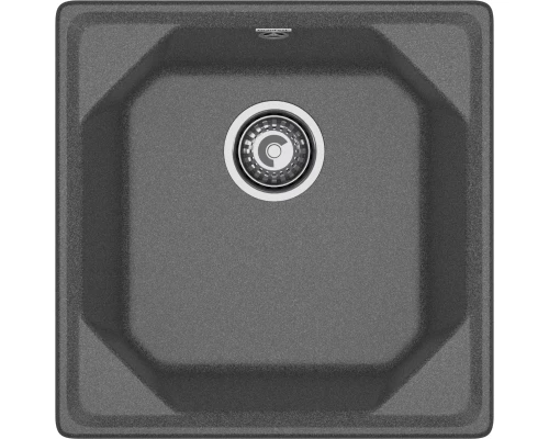GRANFEST Мойка композит UNIQUE, GF-U-500, 1-чаша 500*500, графит