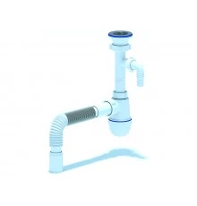 Сифон Ани 1 1/2"  40с отв. с/м с г/тр 40х40, ANI PLAST