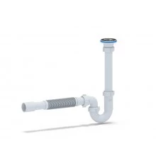 Сифон Ани 1 1/4*32 прямоточный с гибкой трубой 32*32/40, ANI PLAST