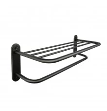 Полка для полотенец черная 66 см (FIXSEN HOTEL (FX-31015В)