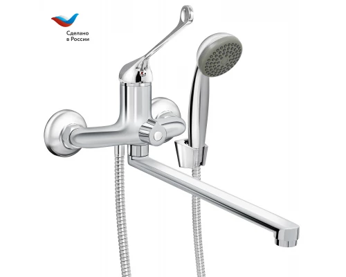 ХИРУРГ Смеситель для ванны универс., локтевой, с керамическим дивертором в корпусе, одноручный, Х34