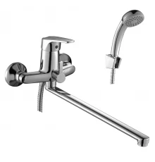 D40 Смеситель для ванны, с плоск.изливом 350мм(к/40), р/ОД, хром, ROS, D40-32