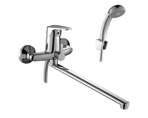 D40 Смеситель для ванны, с плоск.изливом 350мм(к/40), р/ОД, хром, ROS, D40-32