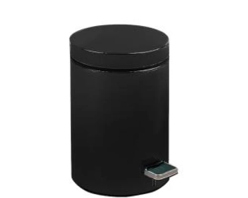 Ведро из нерж. стали черное 12 л. с педалью 09102.N, шт