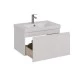 Тумба Lemark VEON MINI 70 см под 1 раковину, подвесная,1 ящик, цвет корпуса, фасада: Белый глянец  