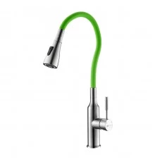 Expert Смеситель для кухни, гиб.излив 203мм, р/ОД, матовый/зеленый, LM, LM5082S-Green