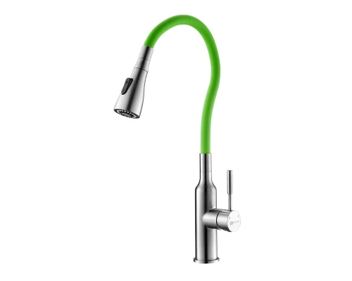 Expert Смеситель для кухни, гиб.излив 203мм, р/ОД, матовый/зеленый, LM, LM5082S-Green