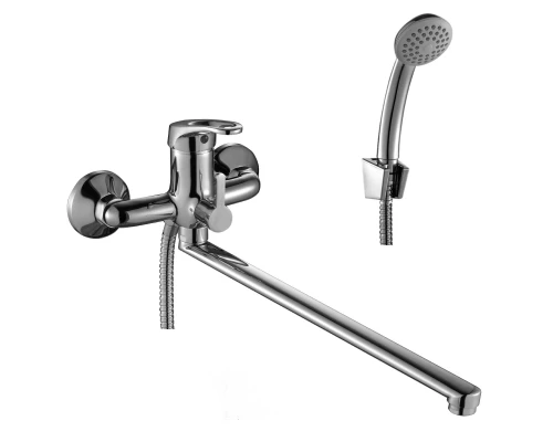 B35 Смеситель для ванны, с плоск.изливом 350мм, р/ОД, хром, ROS, B35-32