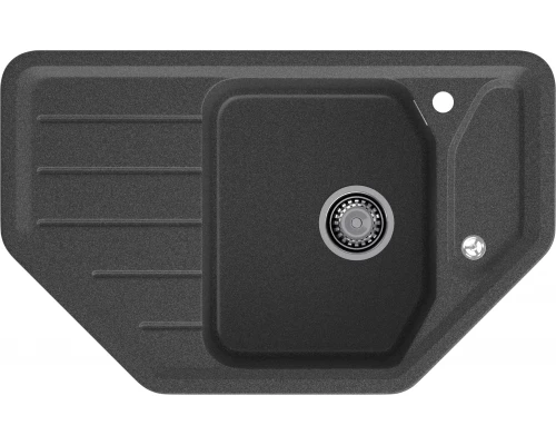 GRANFEST Мойка композит CORNER  GF-C--800E угловая 800*500мм  графит арт.GF-C