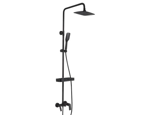 Tropic Смеситель для ванны-душа, пов.аэратор верх.лейка'Троп.дождь',р/ОД, черный, LM, LM7002BL