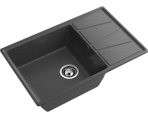 GRANFEST Мойка композит VERTEX, GF-V-780L, чаш+кр 780*500, графит