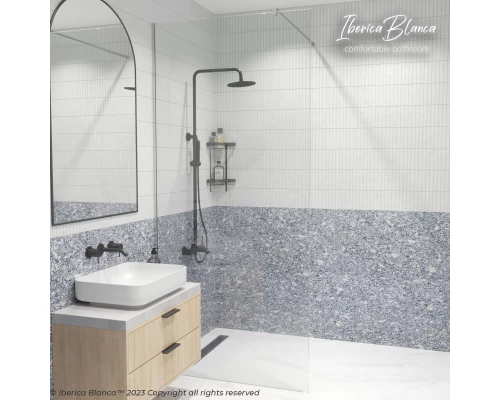 Душевая перегородка IBERICA BLANCA Mod.602 Walk In прозрачное стекло/хром 120х200см (IB602.SC.200.120)