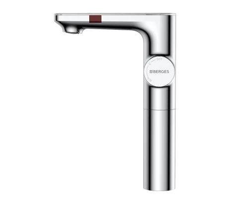Смеситель для раковины MORANS сенсорный высокий, хром глянцевый, BERGES
