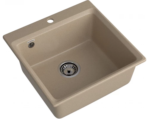 GRANFEST Мойка композит LEVEL, GF-LV-510, чаша 510*500, песочный