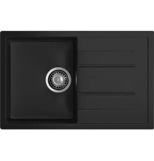 GRANFEST Мойка композит QUADRO GF-Q--780L  чаша с крылом 780*500 мм  черный арт.GF-