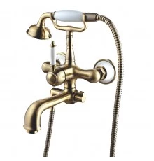 Villa Смеситель для ванны, монолит.излив 213мм держ.на теле, р/ОД, бронза, LM, LM4812B