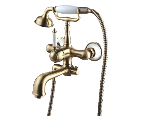 Villa Смеситель для ванны, монолит.излив 213мм держ.на теле, р/ОД, бронза, LM, LM4812B