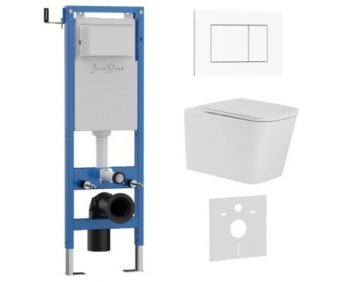 Комплект 3в1 IBERICA BLANCA инсталляция SILENCIO MINI, унитаз TOLEDO ALTO белый, кнопка смыва ESTI-S белый глянцевый (IB.001M.TLA.231.855)