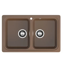 GRANFEST Мойка композит STANDART GF-S--780K  2 чаши 780*510 мм  терракот арт.GF-