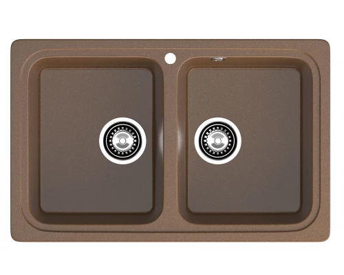 GRANFEST Мойка композит STANDART GF-S--780K  2 чаши 780*510 мм  терракот арт.GF-