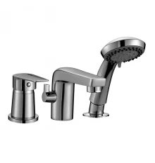 S35 Смеситель для ванны, на борт 3отв. с изливом 129мм, р/ОД, хром, ROS, S35-39
