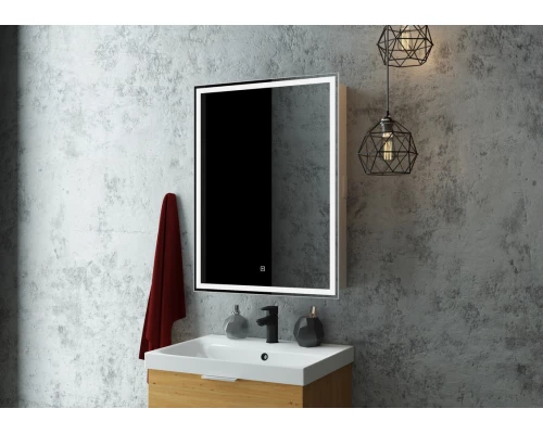 Зеркало-шкаф Allure LED 550х800 левый с розеткой