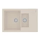 Кухонная мойка Lemark RAMZA 760 врезная прямоугольная с доп.чашей и крылом из кварцгранита, Шампань 
