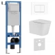 Комплект 3в1 IBERICA BLANCA инсталляция SILENCIO MINI, унитаз TOLEDO ALTO белый, кнопка смыва INOX-C белый матовый (IB.001M.TLA.234.111)