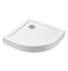 ПАЛЕРМО Поддон акриловый четверть круга 80Х80 белый (сифон, регулируемые ножки)