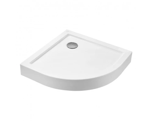 ПАЛЕРМО Поддон акриловый четверть круга 80Х80 белый (сифон, регулируемые ножки)