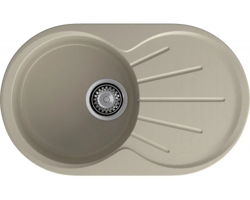 GRANFEST Мойка композит RONDO GF-R--750L  чаша с крылом 750*460мм   топаз арт.GF-