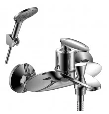 RS30 Смеситель для ванны, монолит.корот.излив181мм, р/ОД, хром, ROS, RS30-31