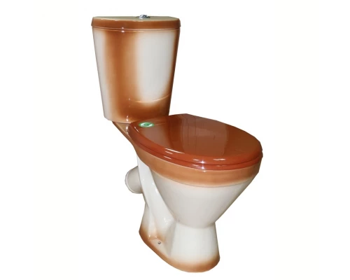 ЭЛЕГАНТ Унитаз-компакт косой вып., нижн. подвод, с арм. и сид."Уклад", крепл., коричневый. ROSA