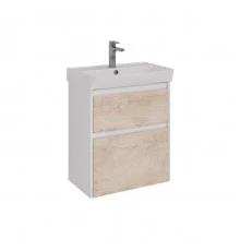 Тумба Lemark COMBI 60 см под 1 раковину, подвесная/напольная, 2 ящика, цвет фасада: Дуб кантри, цвет