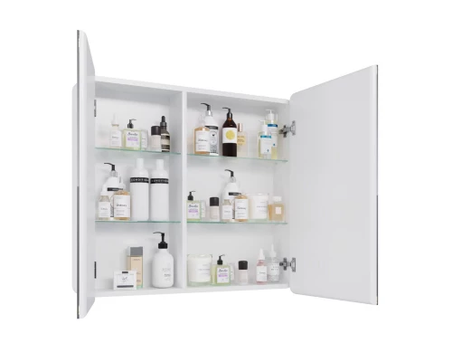 Шкаф зеркальный Lemark ELEMENT 90х80 см с подсветкой, с розеткой, цвет корпуса: Белый