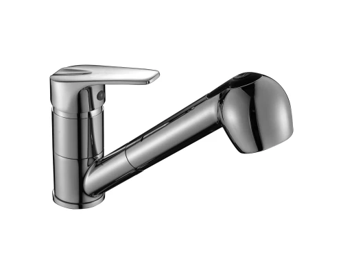 D40 Смеситель для кухни, пов.вытяжной излив 197мм (парикмахер), р/ОД, хром, ROS, D40-25