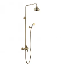 Brava Смеситель для ванны-душа, без излива верх.лейка 'Троп.дождь' лейка, р/ОД, золото, LM, LM4760G