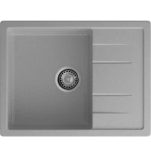 GRANFEST Мойка композит QUADRO GF-Q--650L чаша с крылом  650*500мм  серый  арт.GF-