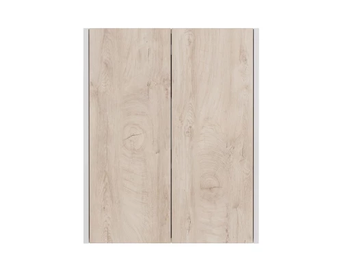 Шкаф Lemark COMBI 60 см подвесной, 2-х дверный, цвет фасада: Дуб кантри, цвет корпуса: Белый глянец