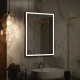 Зеркало "Solid Black LED" 600х800, реверсивное крепление