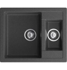 GRANFEST Мойка композит QUADRO GF-Q--610K 1.5-чаши. 610*500мм графит арт.GF-