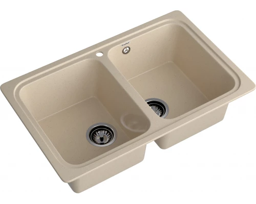 GRANFEST Мойка композит STANDART GF-S--780K  2 чаши 780*510 мм, кашемир