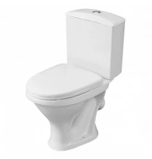 Унитаз-компакт "Вест" косой выпуск, с кнопочной арматурой и сиденьем  SANTERI