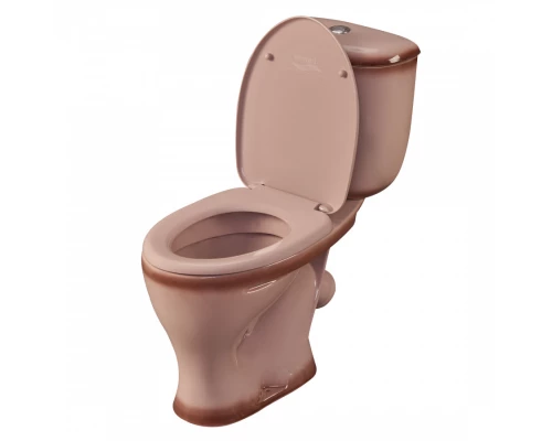 Унитаз-компакт "Воротынский" косой выпуск, с кнопочной арматурой и сиденьем, бежевый  SANTERI