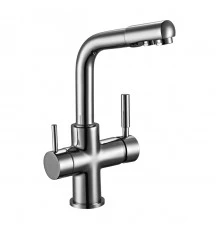 Z35 Смеситель для кухни, выс.пов.излив 193мм фильтр воды,  р/ОД, хром, ROS, Z35-31