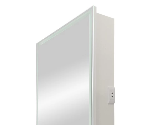 Зеркало-шкаф Allure LED 550х800 левый с розеткой