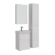 Тумба Lemark COMBI 50 см под 1 раковину, подвесная/напольная, 2 ящика, цвет корпуса, фасада: Белый г