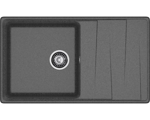 GRANFEST Мойка композит LEVEL, GF-LV-860L, чаш+кр 860*500, графит