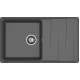 GRANFEST Мойка композит LEVEL, GF-LV-860L, чаш+кр 860*500, графит