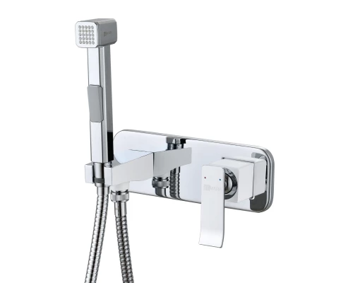 Contest Смеситель для биде, гигиен.душ на стену держ.на теле, р/ОД, хром/белый, LM, LM5819CW